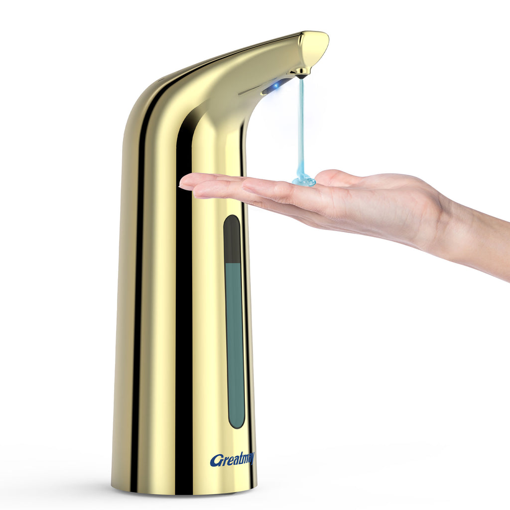 Convenient Automatic Soap Dispenser,4 Adjustable Levels Touchless Hand Sanitizer Pump with Infrared Sensor, 400 ml Countertop Electric Soap Dispenser for Bathroom,Kitchen