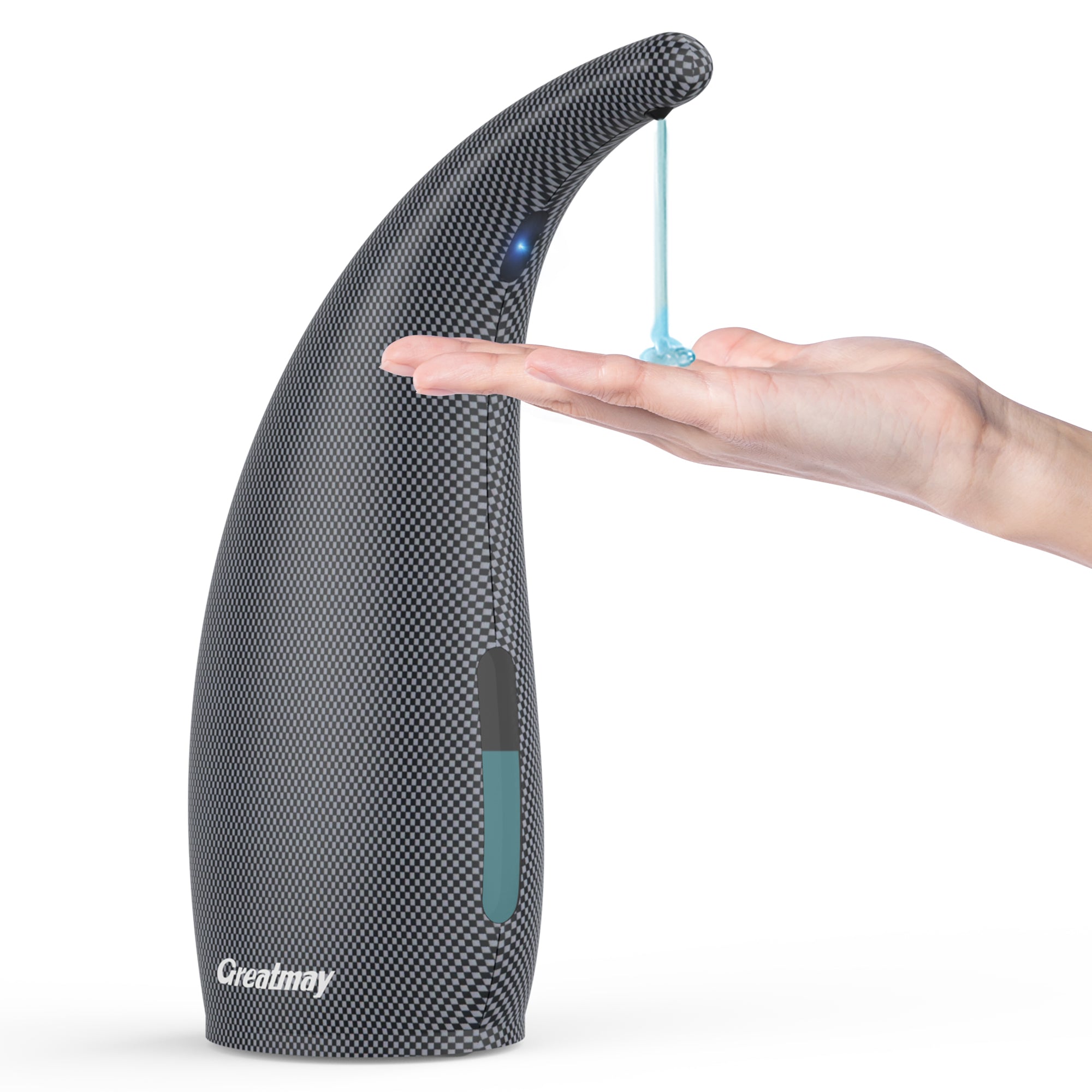 Adjustable automatic soap dispenser, non-contact, 4-speed adjustable, non-contact sensor liquid soap pump, 300ml AAA battery powered dispenser, suitable for kitchens and bathrooms.