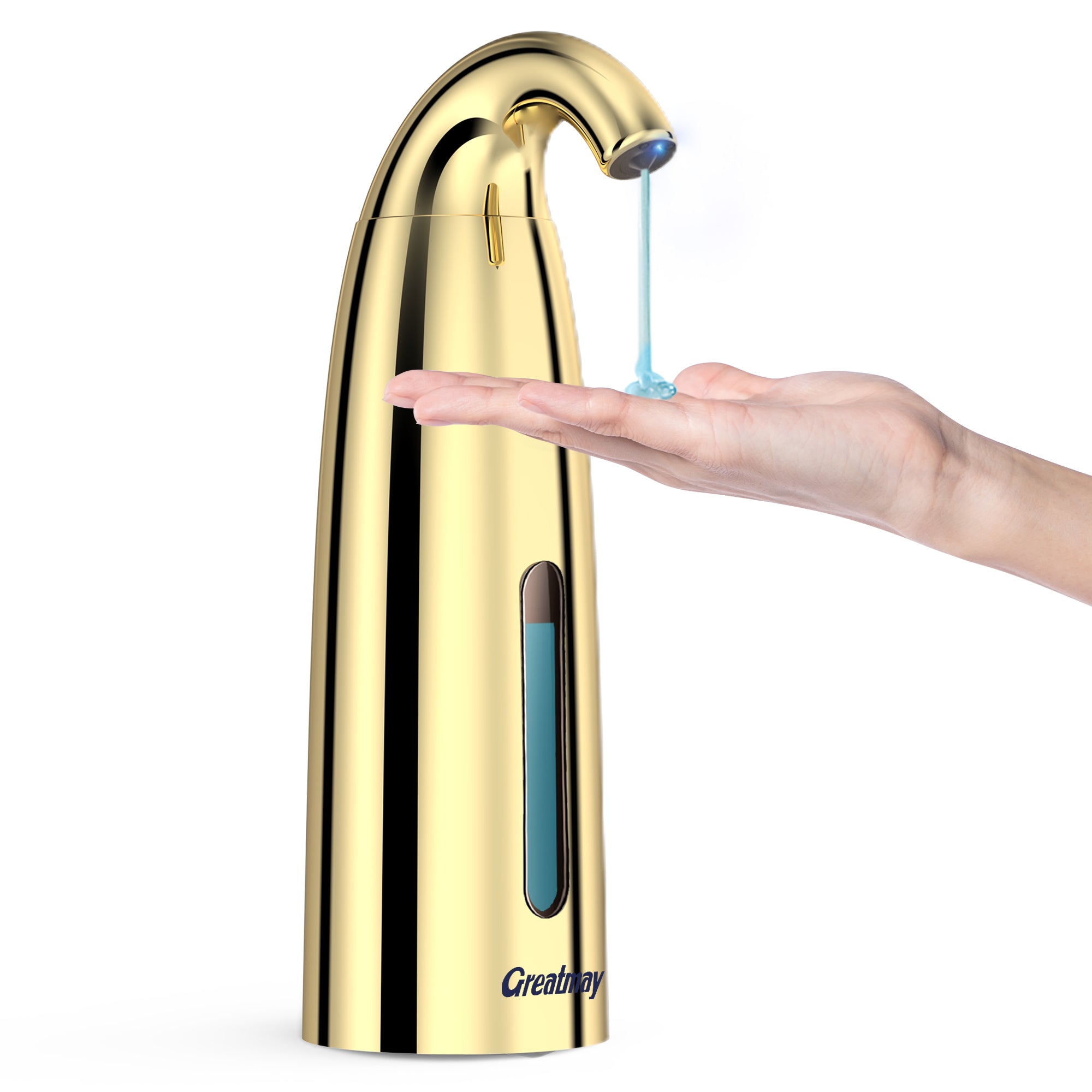 Convenient Automatic Soap Dispenser,4 Adjustable Levels Touchless Hand Sanitizer Pump with Infrared Sensor, 350 ml Countertop Electric Soap Dispenser for Bathroom,Kitchen