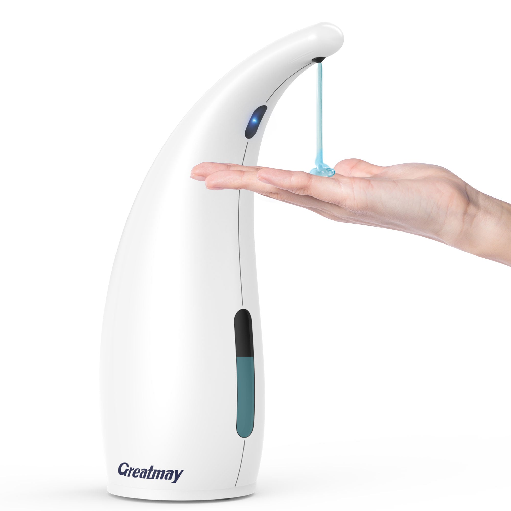 Adjustable automatic soap dispenser, non-contact, 4-speed adjustable, non-contact sensor liquid soap pump, 300ml AAA battery powered dispenser, suitable for kitchens and bathrooms.