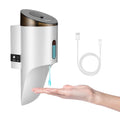 Automatic soap dispenser, 4 adjustable settings, rechargeable electric liquid dispenser, 750ml non-contact hand sanitizer pump, suitable for bathrooms and kitchens, wall-mounted.