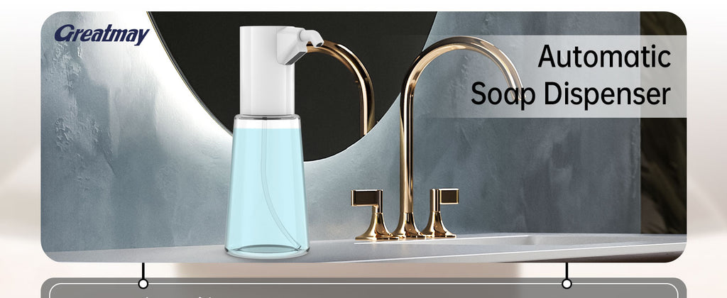 Automatic Soap Dispenser Adjustable,4 Adjustable Levels Rechargeable Electric Liquid Dispenser,450ml Touchless Hand Sanitizer Pump for Bathroom and Kitchen,The Bottle is Replaceable