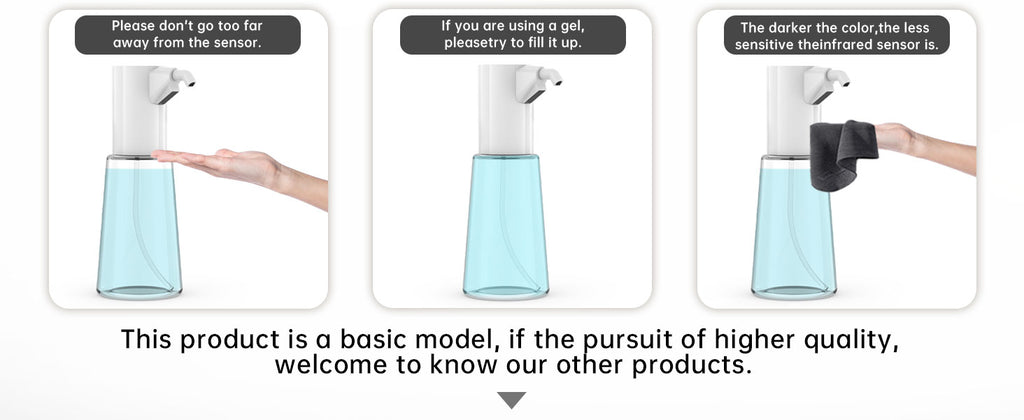 Automatic Soap Dispenser Adjustable,4 Adjustable Levels Rechargeable Electric Liquid Dispenser,450ml Touchless Hand Sanitizer Pump for Bathroom and Kitchen,The Bottle is Replaceable