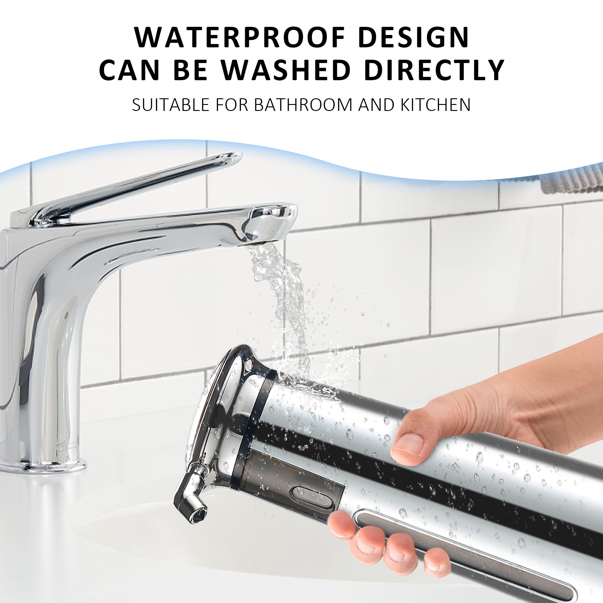 Adjustable automatic soap dispenser, non-contact, 4-speed adjustable, non-contact sensor-operated liquid soap pump, 350ml rechargeable magnetic hand soap dispenser, suitable for kitchens and bathrooms.