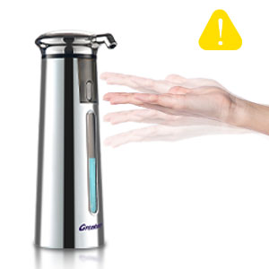 Adjustable automatic soap dispenser, non-contact, 4-speed adjustable, non-contact sensor-operated liquid soap pump, 350ml rechargeable magnetic hand soap dispenser, suitable for kitchens and bathrooms.