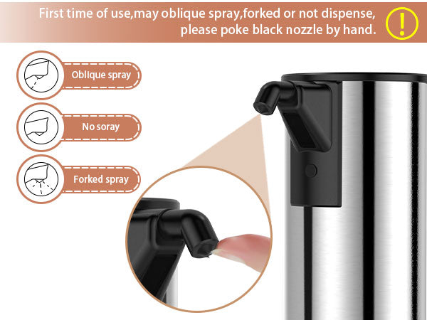 Automatic Soap Dispenser,Stainless Steel Material, Rechargeable Touchless Hand Sanitizer Pump,4 Adjustable Levels Smart Electric Dispenser,Suitable for Bathroom,Kitchen
