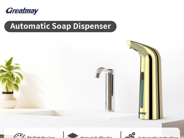 Convenient Automatic Soap Dispenser,4 Adjustable Levels Touchless Hand Sanitizer Pump with Infrared Sensor, 400 ml Countertop Electric Soap Dispenser for Bathroom,Kitchen