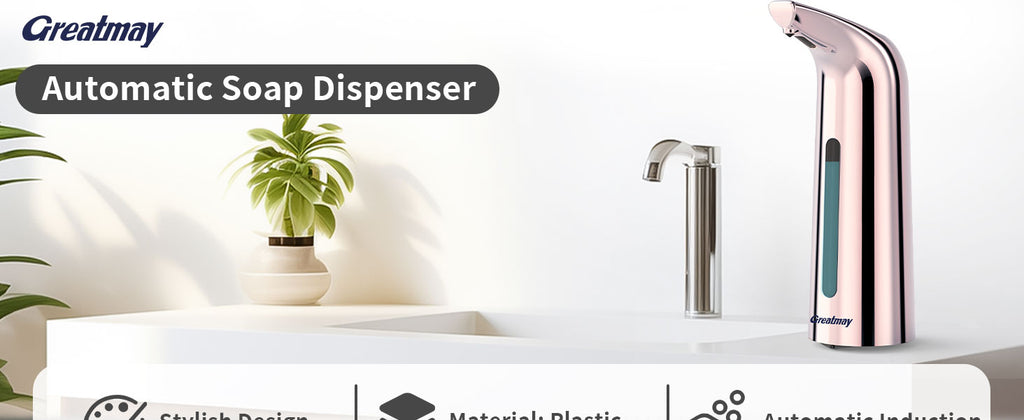 Convenient Automatic Soap Dispenser,4 Adjustable Levels Touchless Hand Sanitizer Pump with Infrared Sensor, 350 ml Countertop Electric Soap Dispenser for Bathroom,Kitchen