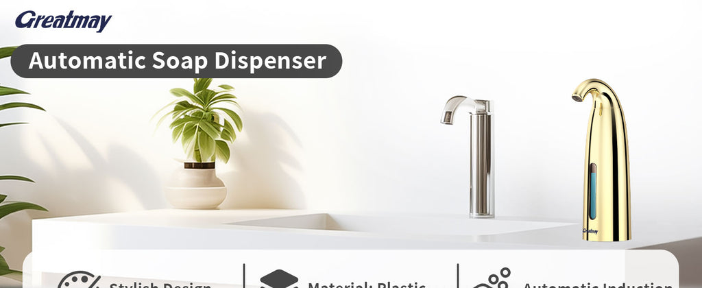 Convenient Automatic Soap Dispenser,4 Adjustable Levels Touchless Hand Sanitizer Pump with Infrared Sensor, 350 ml Countertop Electric Soap Dispenser for Bathroom,Kitchen