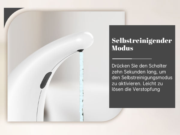 Adjustable automatic soap dispenser, non-contact, 4-speed adjustable, non-contact sensor liquid soap pump, 300ml AAA battery powered dispenser, suitable for kitchens and bathrooms.