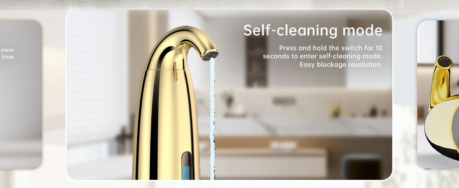 Convenient Automatic Soap Dispenser,4 Adjustable Levels Touchless Hand Sanitizer Pump with Infrared Sensor, 350 ml Countertop Electric Soap Dispenser for Bathroom,Kitchen
