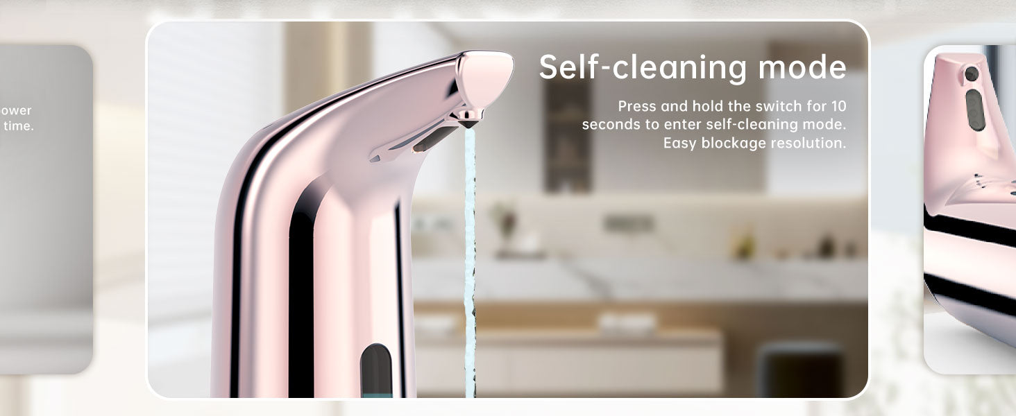 Convenient Automatic Soap Dispenser,4 Adjustable Levels Touchless Hand Sanitizer Pump with Infrared Sensor, 350 ml Countertop Electric Soap Dispenser for Bathroom,Kitchen