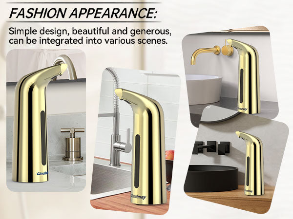 Convenient Automatic Soap Dispenser,4 Adjustable Levels Touchless Hand Sanitizer Pump with Infrared Sensor, 400 ml Countertop Electric Soap Dispenser for Bathroom,Kitchen