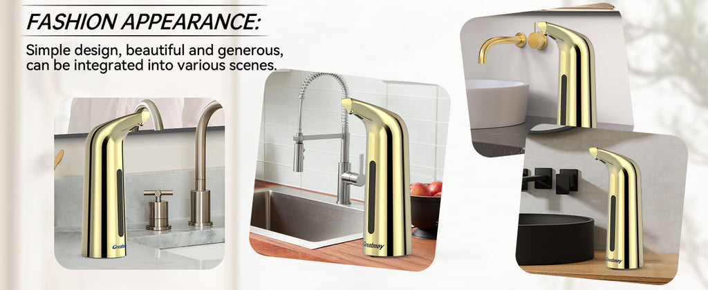 Convenient Automatic Soap Dispenser,4 Adjustable Levels Touchless Hand Sanitizer Pump with Infrared Sensor, 400 ml Countertop Electric Soap Dispenser for Bathroom,Kitchen